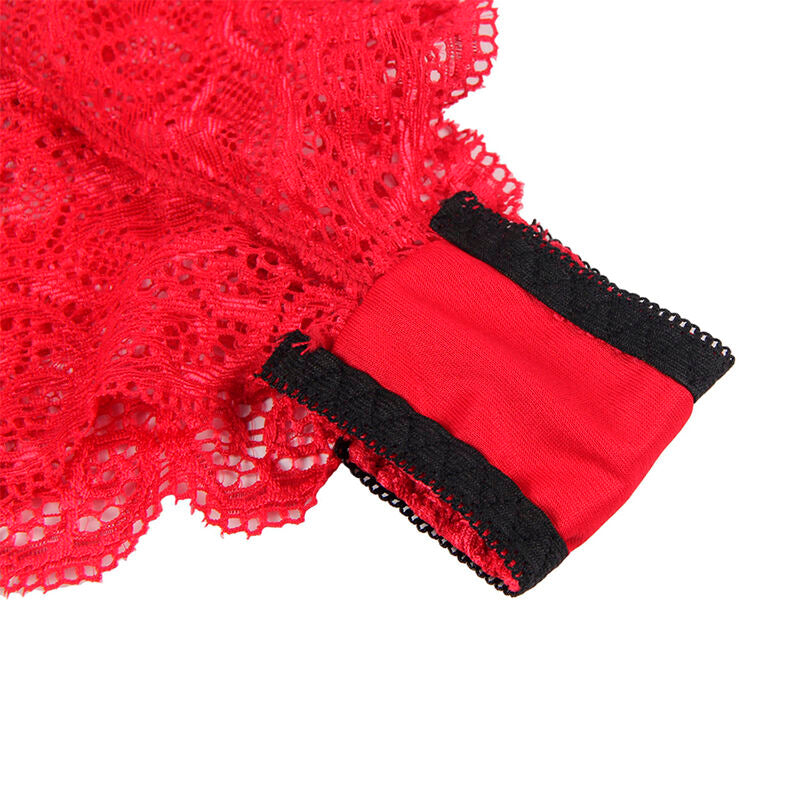 Ensemble nuisette en soie et dentelle avec culotte — détail base 4