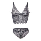 Ensemble nuisette en soie et dentelle avec culotte — comparatif dimensionnel