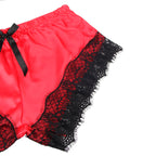 Ensemble nuisette en soie et pantalon en dentelle — finition matière 2
