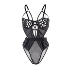 Body sexy en dentelle noire — détail texture surface