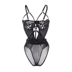 Body sexy en dentelle noire — vue de dos