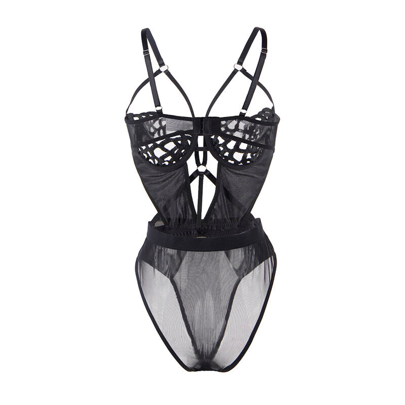 Body sexy en dentelle noire — vue de dos