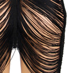 Robe à bretelles sensuelle avec string — détail texture surface