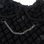 Body avec chaînes et porte-jarretelles noir — détail base ventouse
