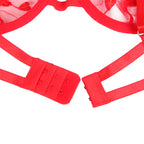 Ensemble dentelle imprimé cœur avec porte-jarretelles — vue rapprochée 2