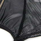 Robe lingerie en maille et finition cuir synthétique — vue de profil 2