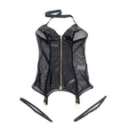 Robe lingerie en maille et finition cuir synthétique — vue trois quarts