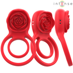 Cockring Gail sous trois angles - face, trois-quarts et profil - montrant le bouton rose et le double anneau