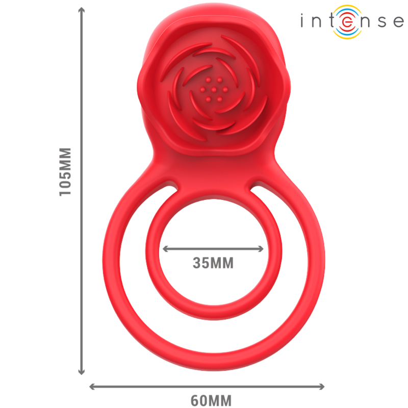 Schéma des dimensions du cockring Gail : 105 mm de hauteur, 35 mm de diamètre d'anneau interne, 60 mm de largeur