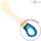 Vibromasseur point G jaune en silicone — vue de dos