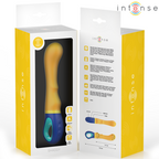 Vibromasseur point G jaune en silicone — vue rapprochée