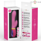 Vibromasseur rabbit rose double stimulation — vue rapprochée
