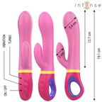 Vibromasseur rabbit rose double stimulation — détail produit