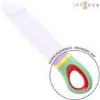 Vibromasseur classique violet en silicone — vue de dos