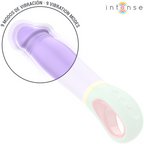 Vibromasseur classique violet en silicone — vue de profil