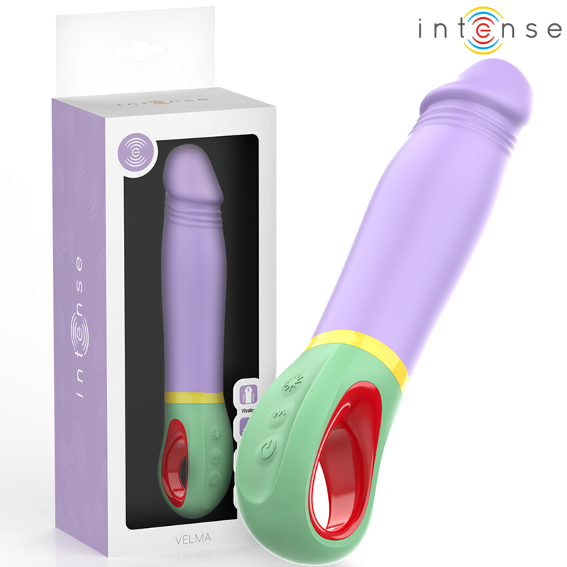 Vibromasseur classique violet en silicone — vue principale