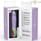 Vibromasseur classique violet en silicone — vue rapprochée