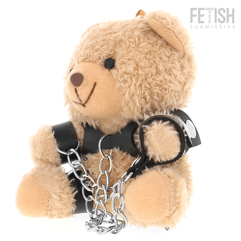 Ours en peluche style fétiche harnais cuir Yogi — vue principale
