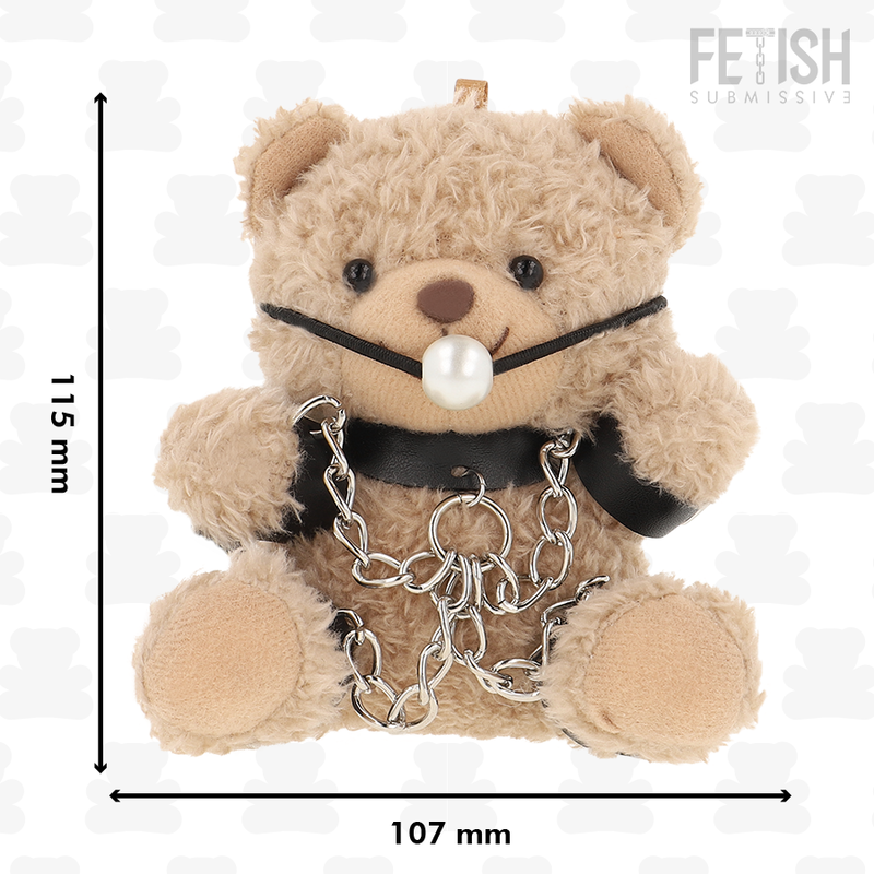 Ours en peluche fétiche en cuir Fozzie — vue de dos