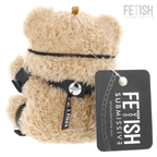 Ours en peluche fétiche en cuir Fozzie — vue de profil