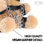 Ours en peluche fétiche en cuir Fozzie — détail texture surface