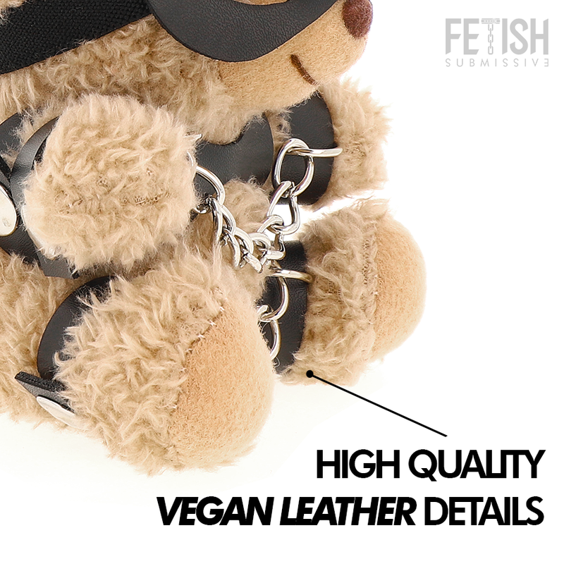 Porte-clés ours en peluche style fétiche Mishka — vue de dos