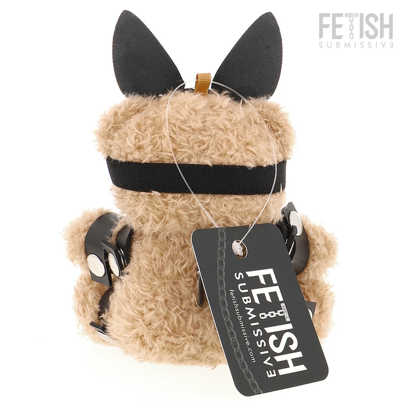 Porte-clés ours en peluche style fétiche Mishka — vue de profil