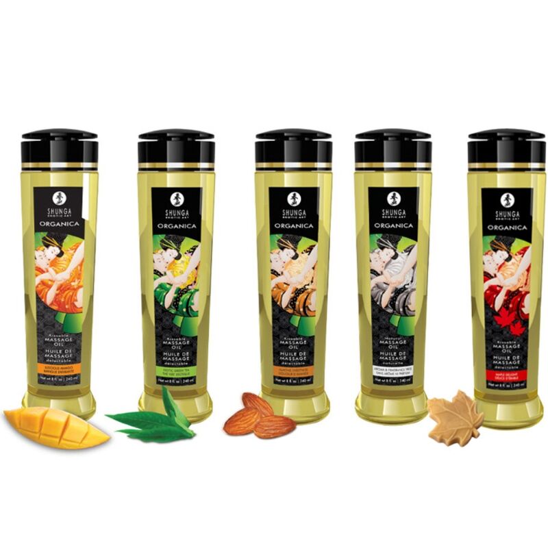 Huile de massage gourmande saveur mangue — détail produit