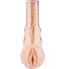 Masturbateur manga Sasha vu en transparence, orifice vaginal realiste a l'avant et tunnel interne pave de petites ventouses, gaine texturee chair pour des sensations multipliees.