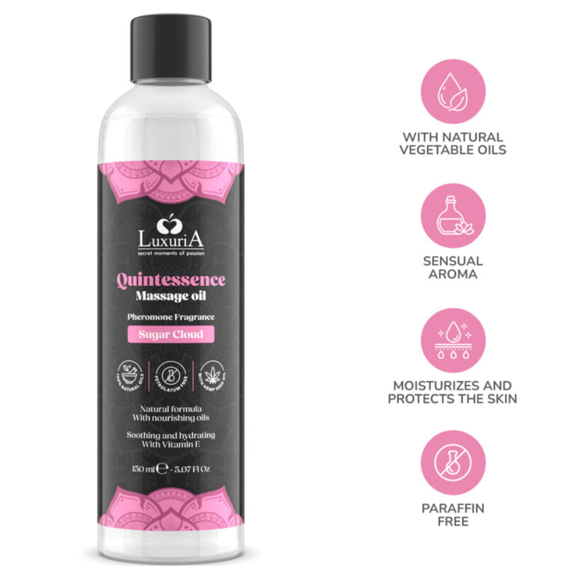 Huile de massage sensuelle nuage de sucre 150 ml — vue de dos