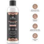 Huile de massage senteur chocolat aux huiles végétales — vue de dos