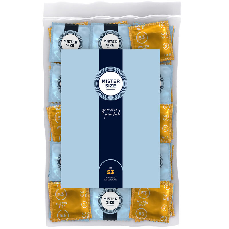 Préservatifs Mister Size — finition matière
