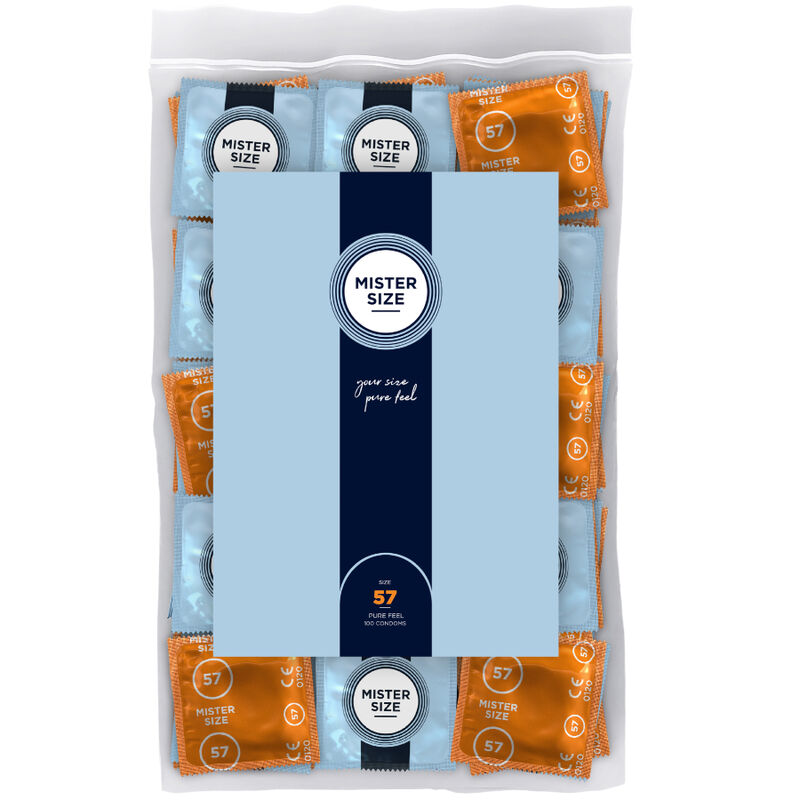 Préservatifs Mister Size — finition matière