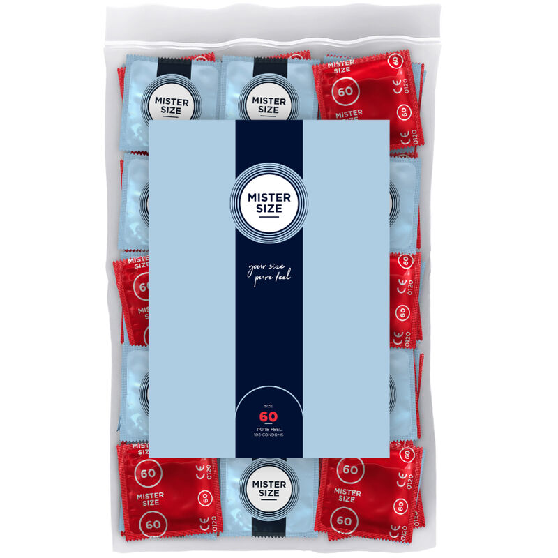 Préservatifs Mister Size — finition matière