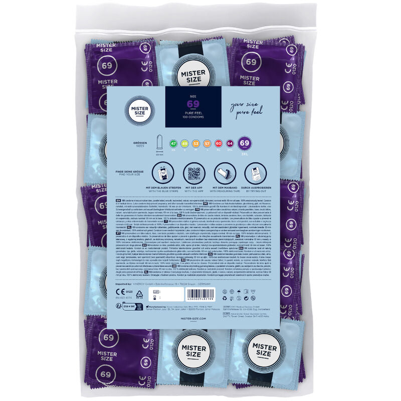 mister size preservatifs taille xxxl 69 mm 100 unites