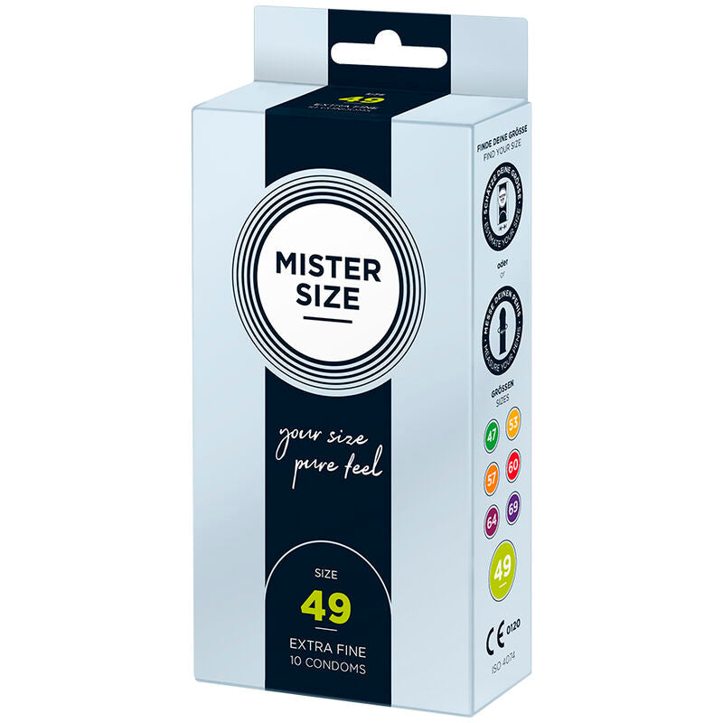mister size preservatif taille s 49 mm 10 unites