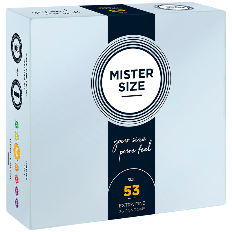 Préservatifs Mister Size — emballage produit