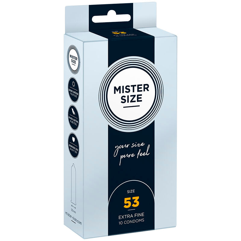 Préservatifs Mister Size — vue de dos