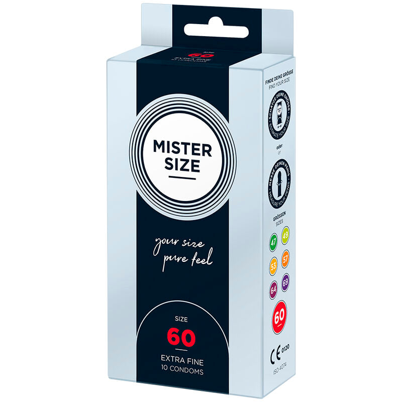 Préservatifs Mister Size — détail texture surface
