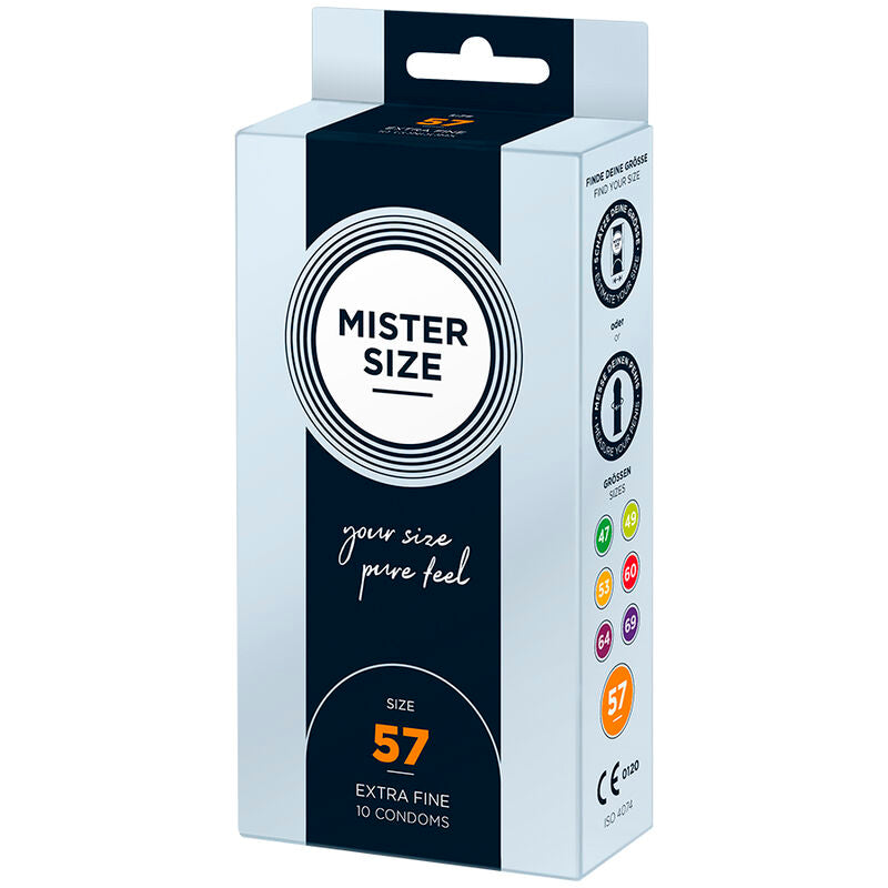 Préservatifs Mister Size — détail texture surface