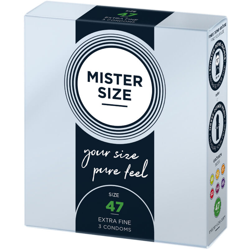 mister size preservatifs taille xs 47 mm 3 unites