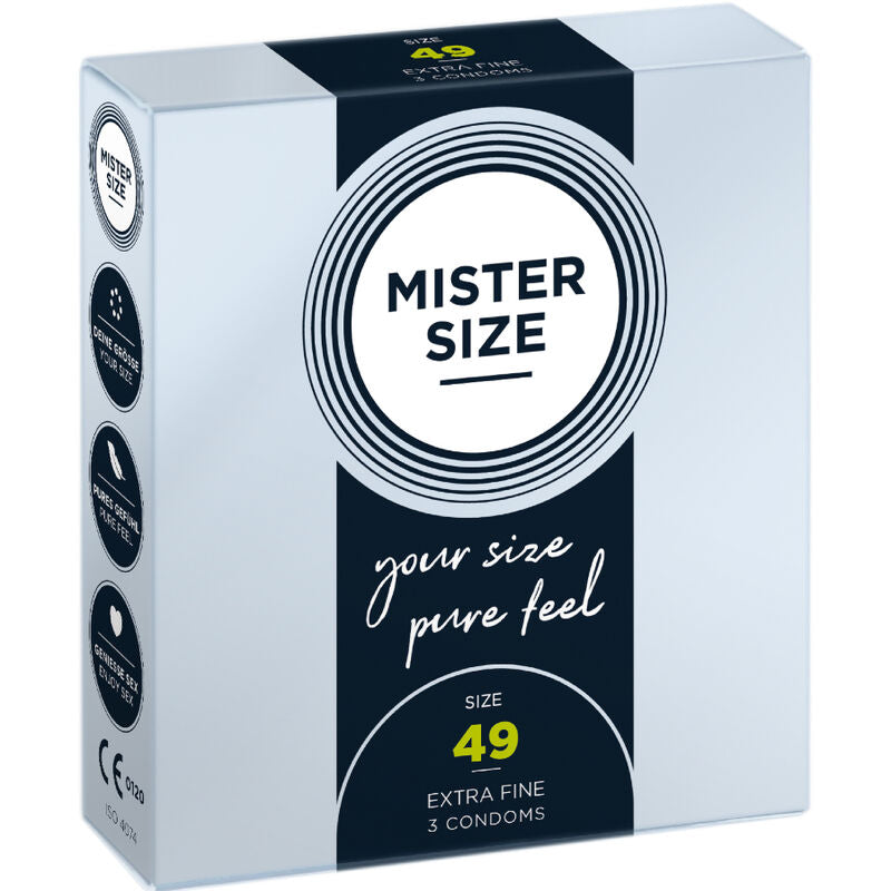mister size preservatif taille s 49 mm 3 unites