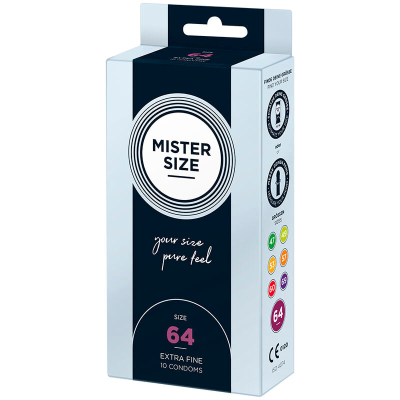 mister size preservatifs taille xxl 64 mm 10 unites