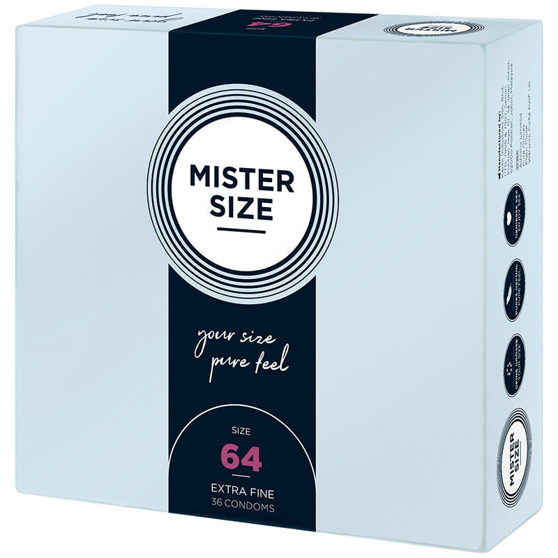 mister size preservatifs taille xxl 64 mm 36 unites