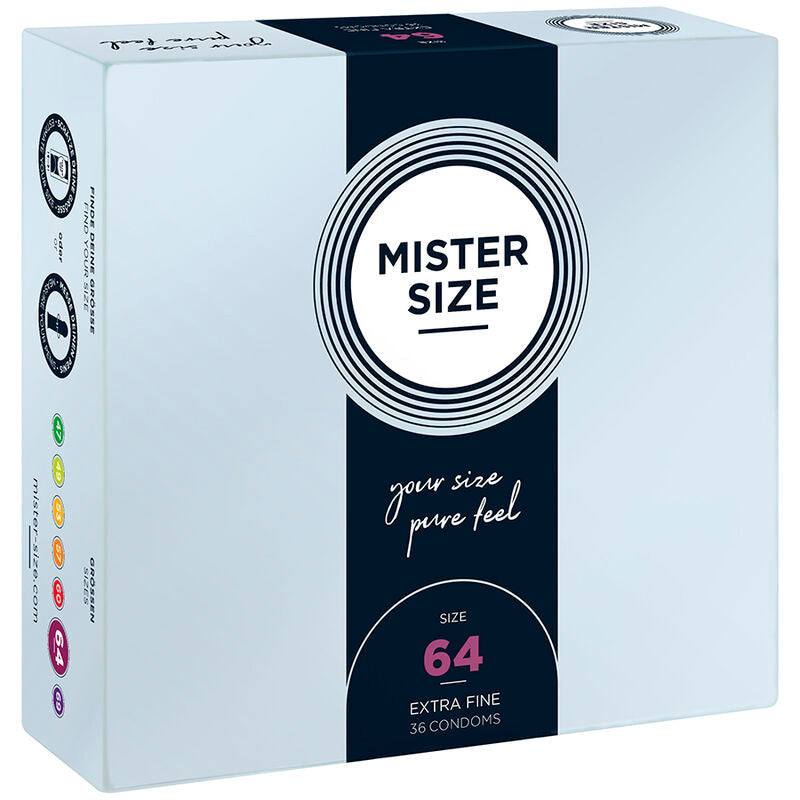 Préservatifs Mister Size — vue de dos