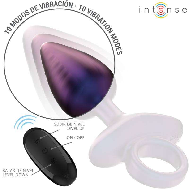 Plug anal vibrant en silicone avec télécommande — vue de dos