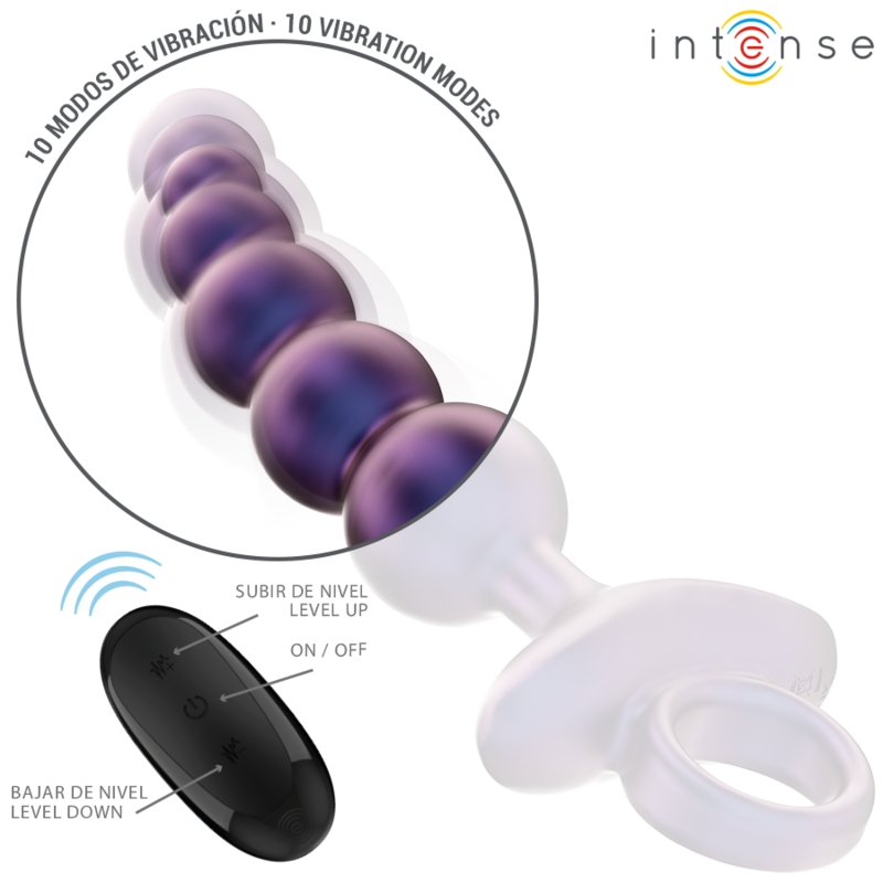 Plug anal vibrant ergonomique télécommandé — vue de dos