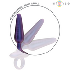 Plug anal vibrant silicone télécommandé 10 modes — détail texture surface