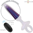Plug anal vibrant silicone télécommandé 10 modes — vue de dos