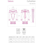 Combinaison dentelle et latex Sakura avec gants longs — vue de profil